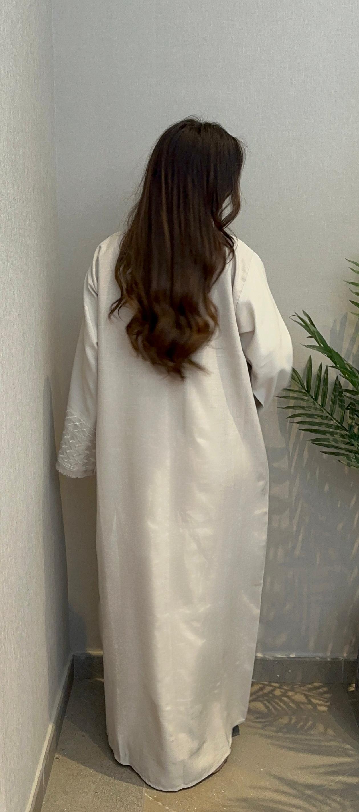 ABAYA NEIGE DE LIN